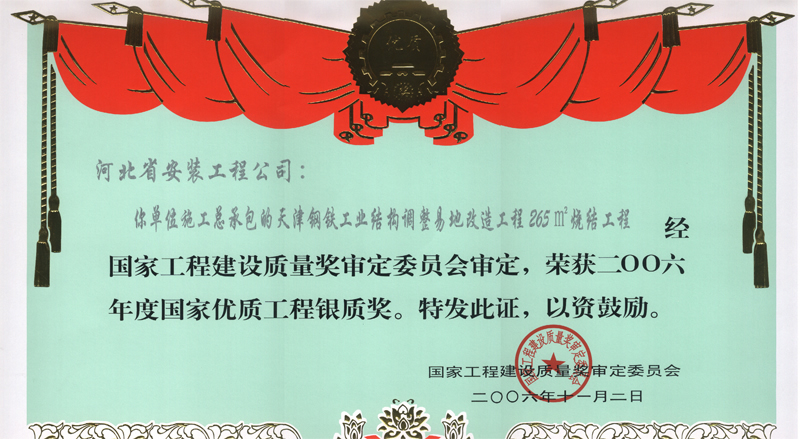 2006 Guoyou Tiangang 265m2 sintering project 1